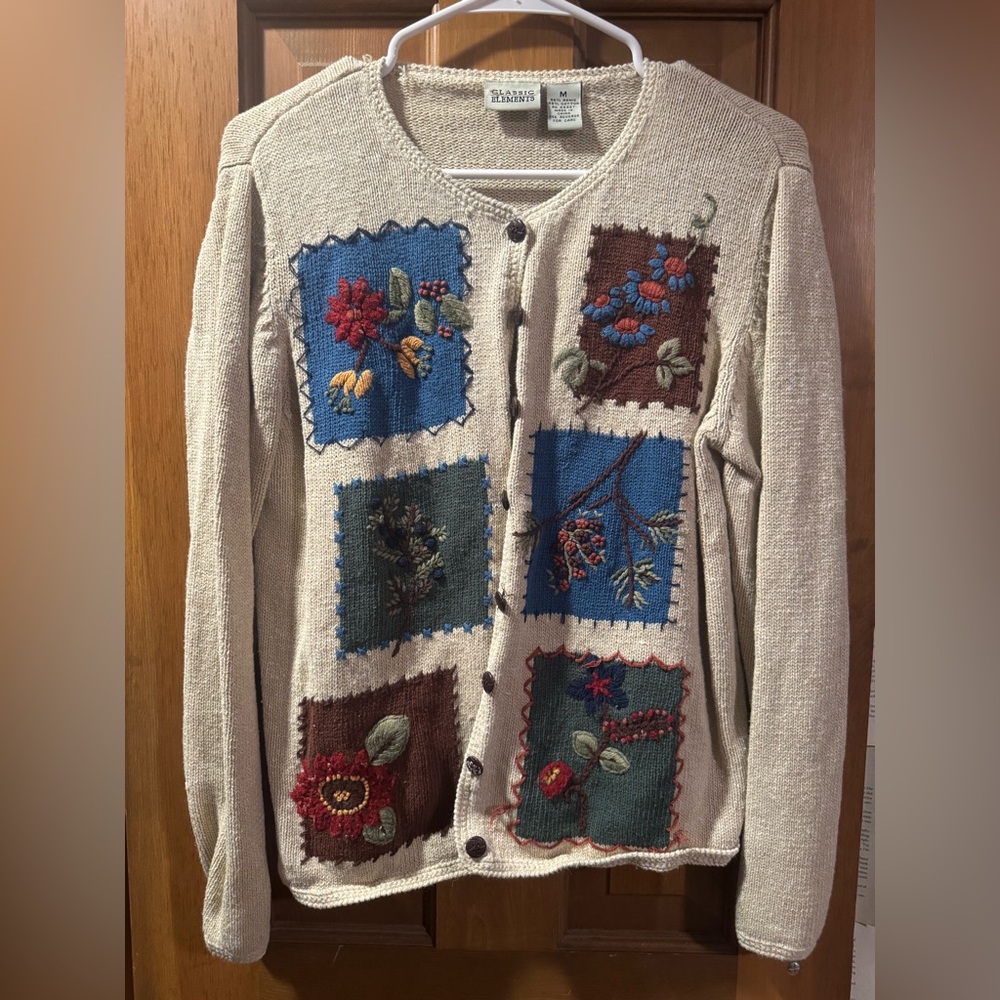 Vintage embroidered cardigan